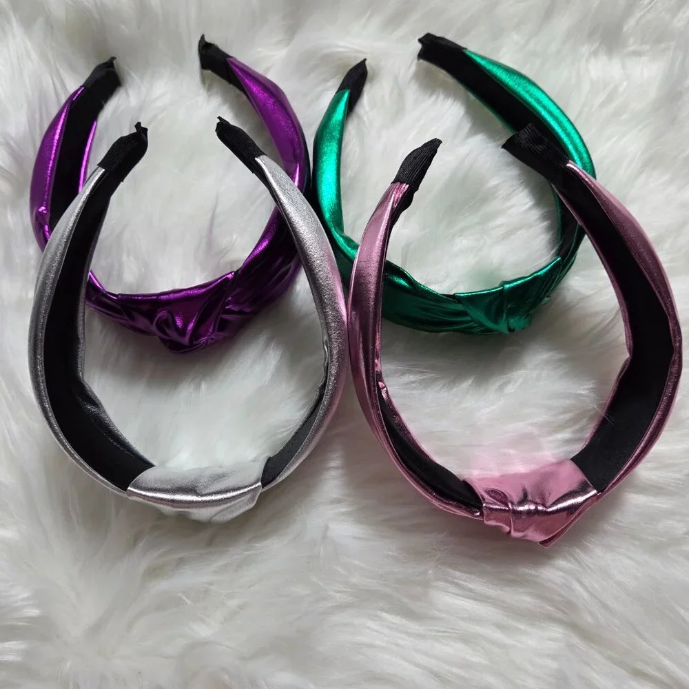Set of 4 Metallic Knotted Headband